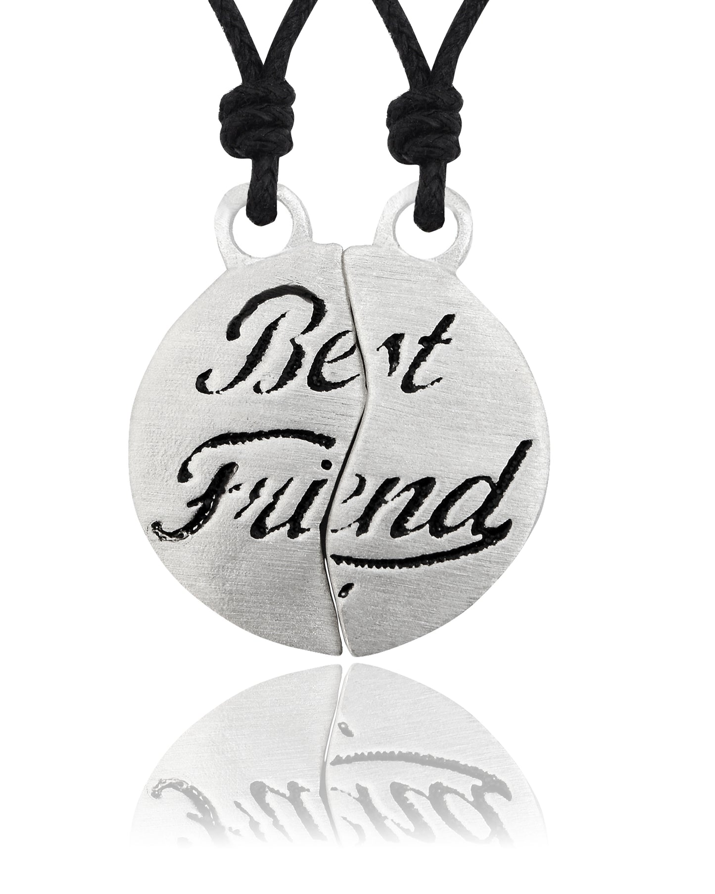 Bestfriend Couple Pendant Silver Pewter Gold Brass Charm Necklace Pendant Jewelr