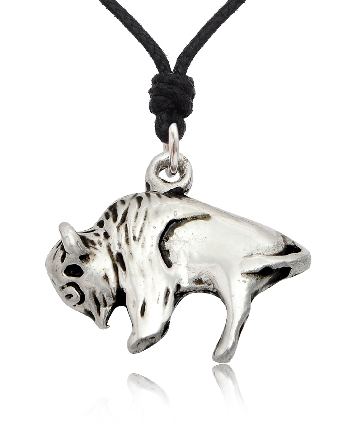 Bison Buffalo Sterling Silver Pewter Gold Brass Charm Necklace Pendant Jewelry