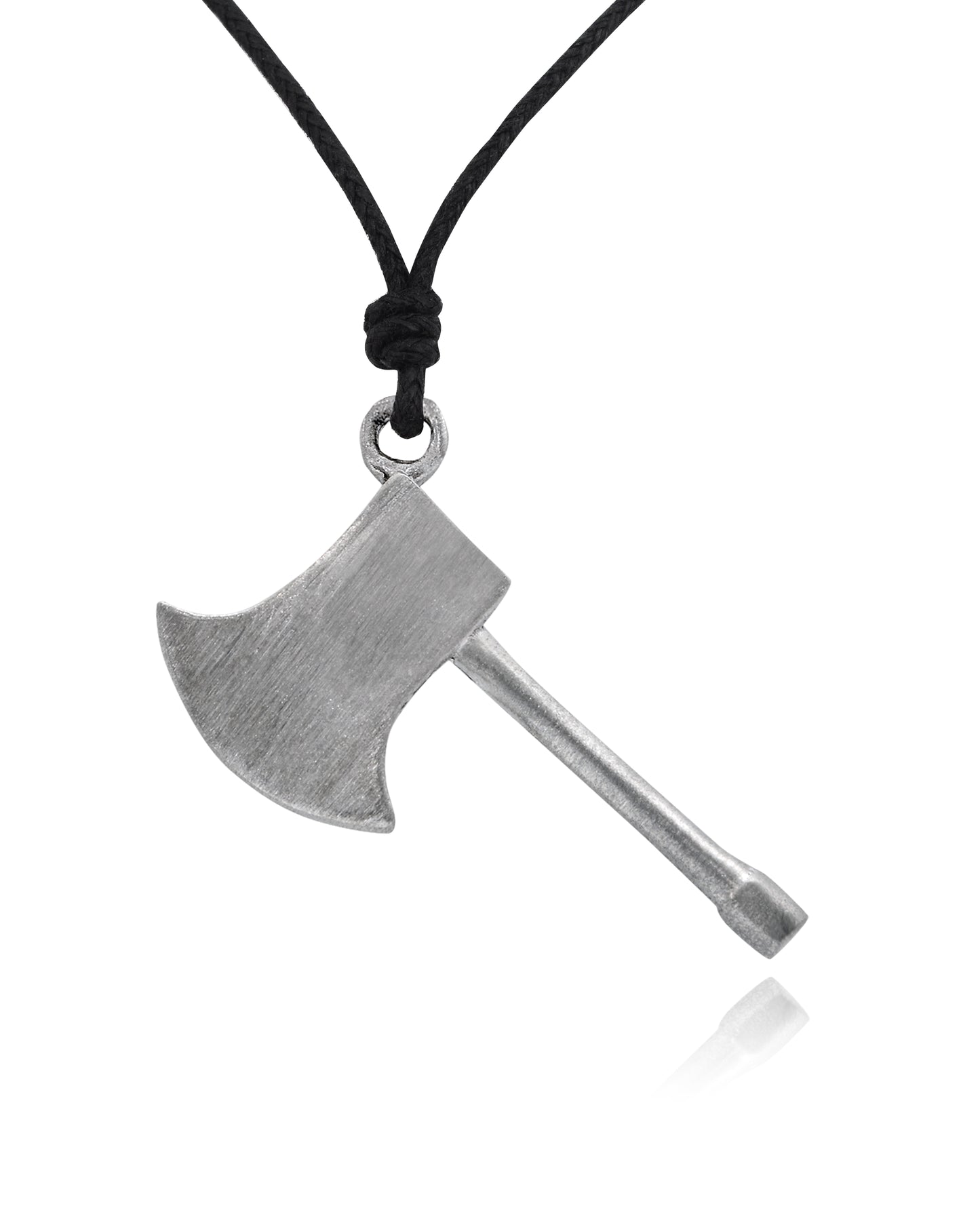 New Battle Axe Silver Pewter Charm Necklace Pendant Jewelry
