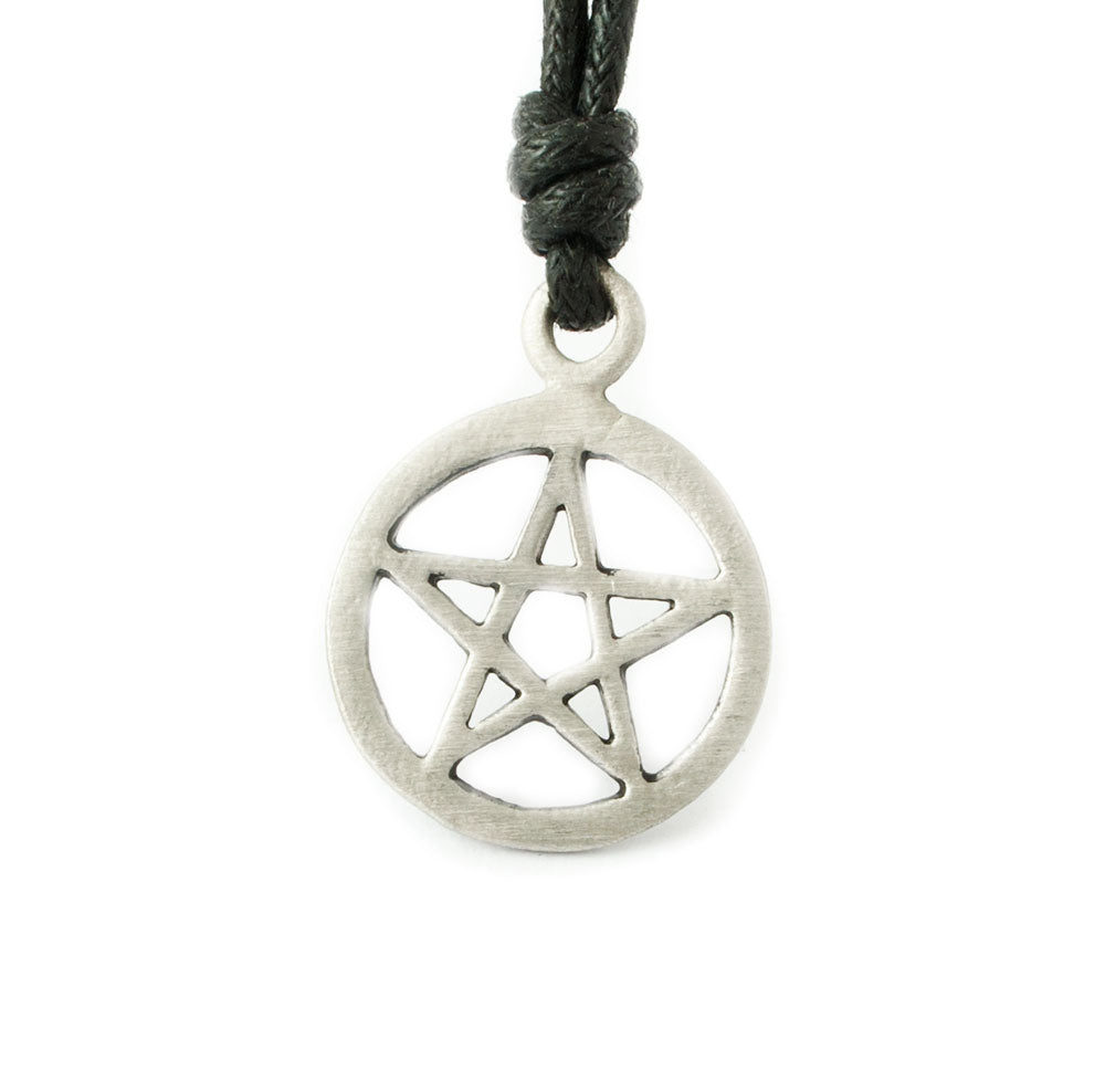 Durable Pentagram 92.5 Sterling Silver Pewter Brass Necklace Pendant Jewelry