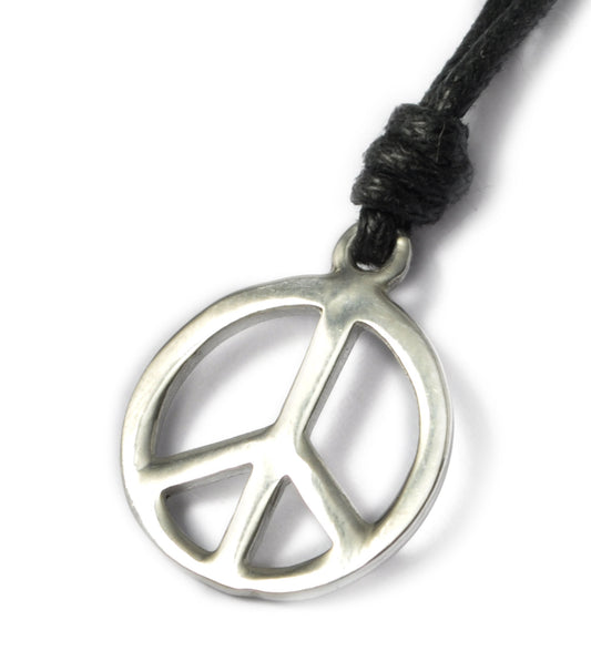 Peace Sign 92.5 Sterling Silver Brass Pewter Charm Necklace Pendant Jewelry