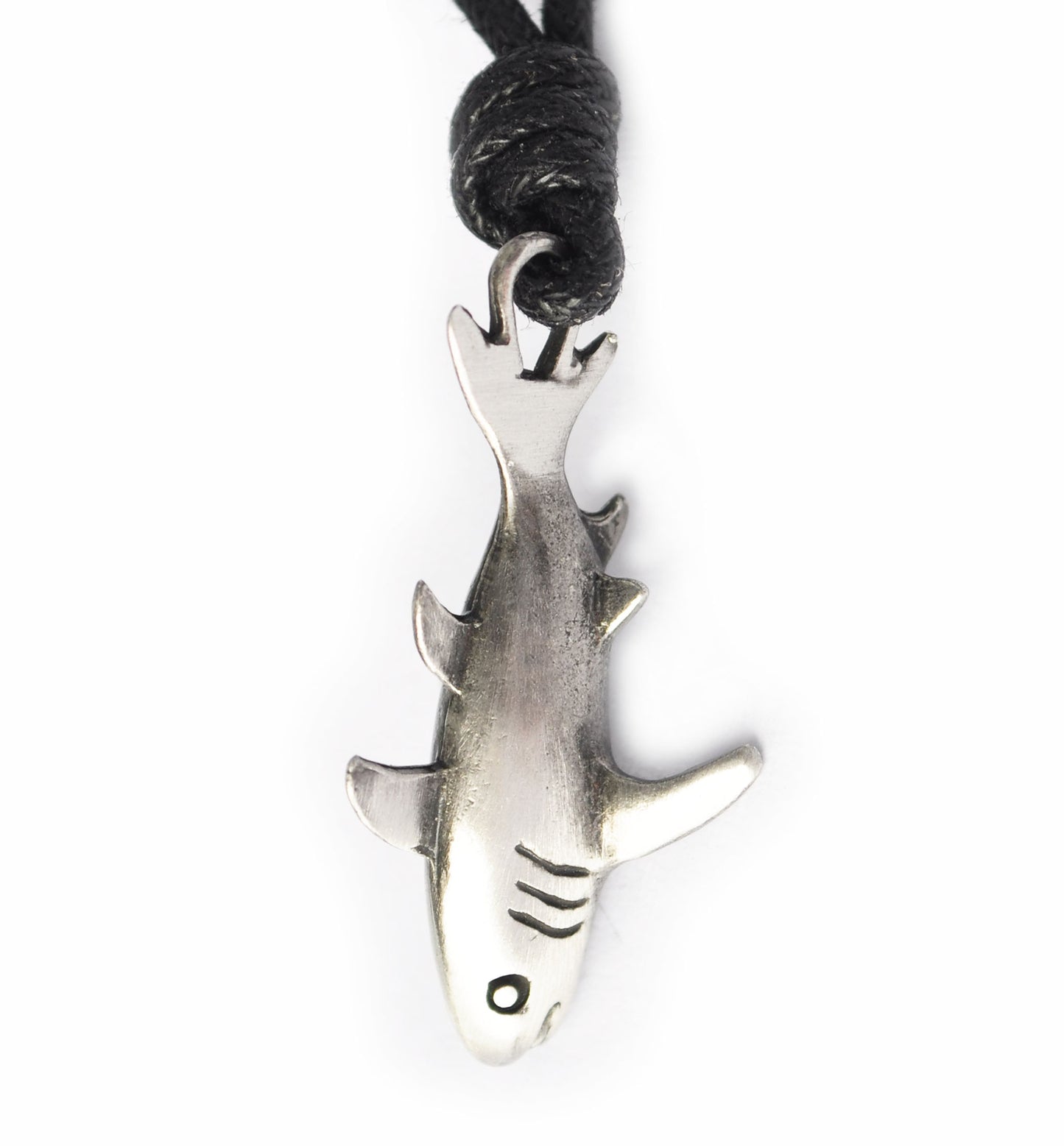 New Shark Silver Pewter Charm Necklace Pendant Jewelry