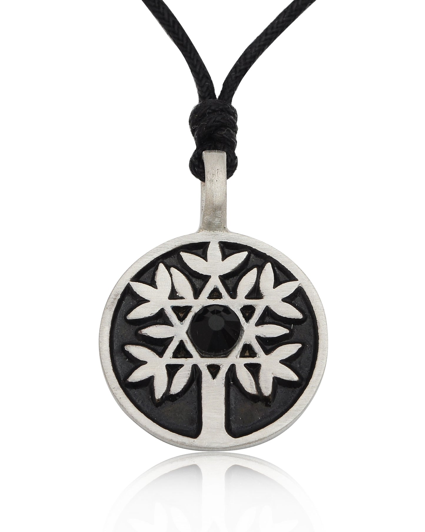 New David Star Peace Jewish Tree Silver Pewter Charm Necklace Pendant Jewelry