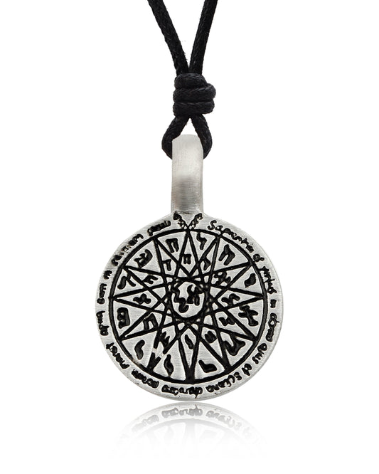 Hebrew Astorlogy Wheel Silver Pewter Charm Necklace Pendant Jewelry