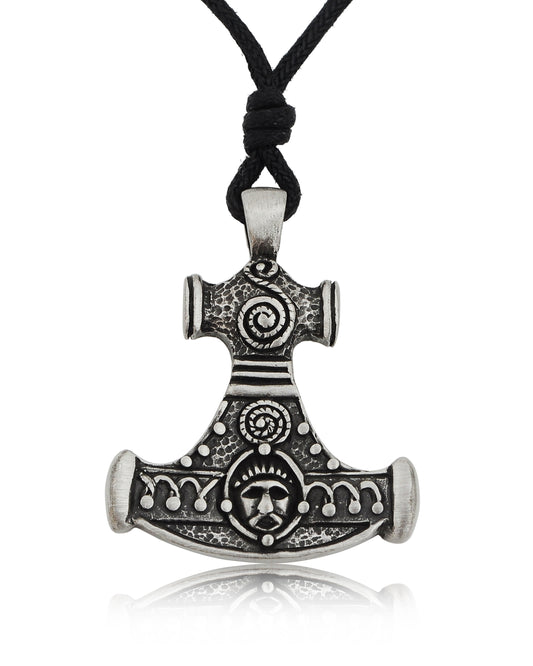 God's Hammer Silver Pewter Charm Necklace Pendant Jewelry