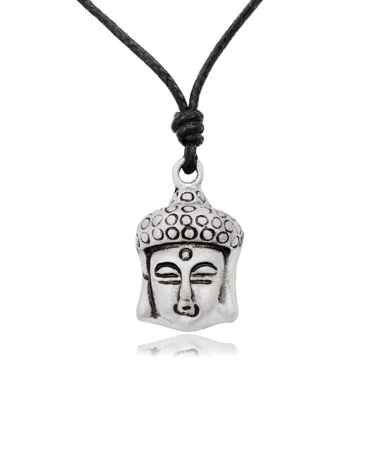 Buddha Head Silver Pewter Gold Brass Charm Necklace Pendant Jewelry