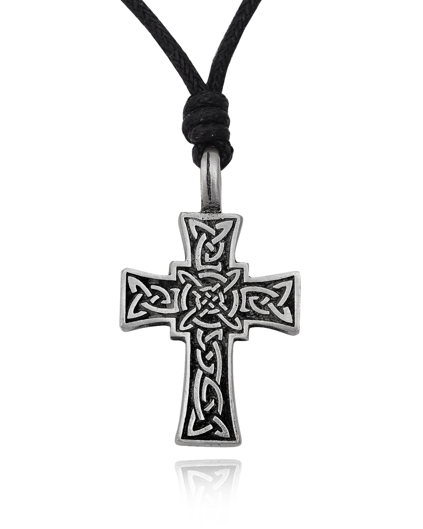 Celtic Cross Silver Pewter Charm Necklace Pendant Jewelry