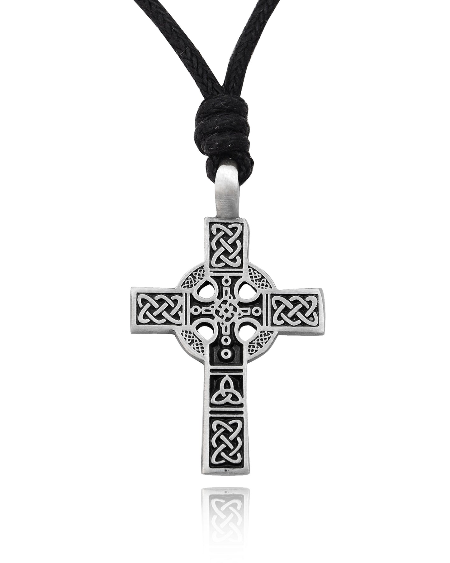 Celtic Cross Silver Pewter Charm Necklace Pendant Jewelry