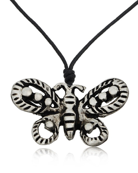 Flawless Butterfly Insect Sterling-silver Pewter Brass Necklace Pendant Jewelry