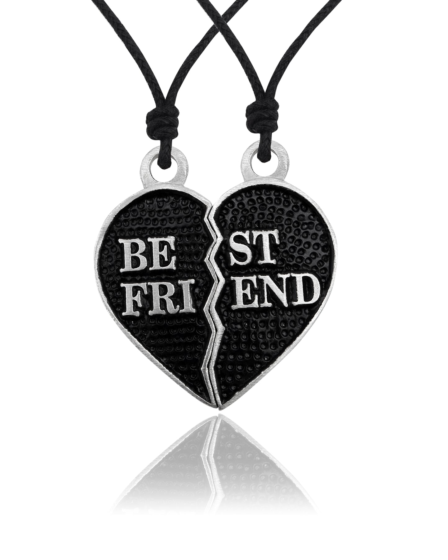 Bestfriend Couple Pendant Silver Pewter Gold Brass Charm Necklace Pendant Jewelr