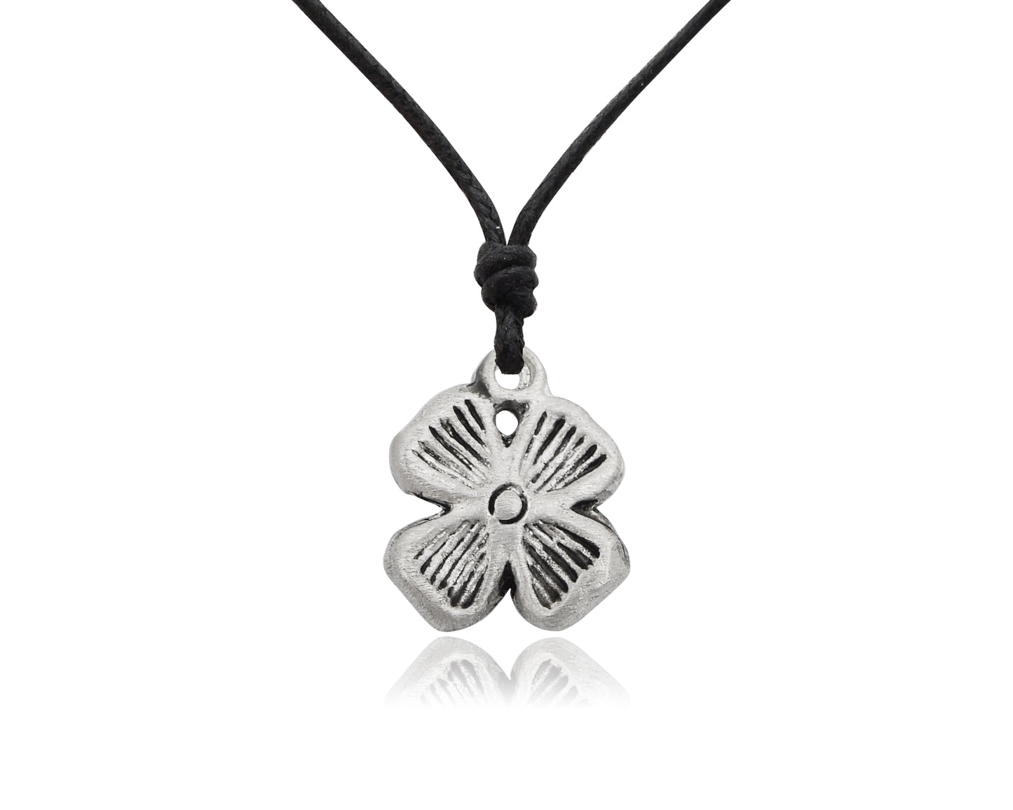 Four Leaf Clover Sterling-silver Pewter Gold Brass Charm Necklace Pendant Jewelry