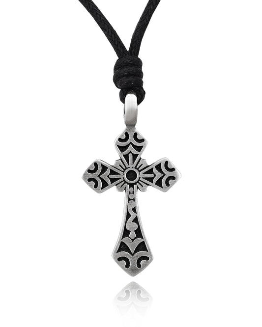 Cool Celtic Cross Silver Pewter Charm Necklace Pendant Jewelry