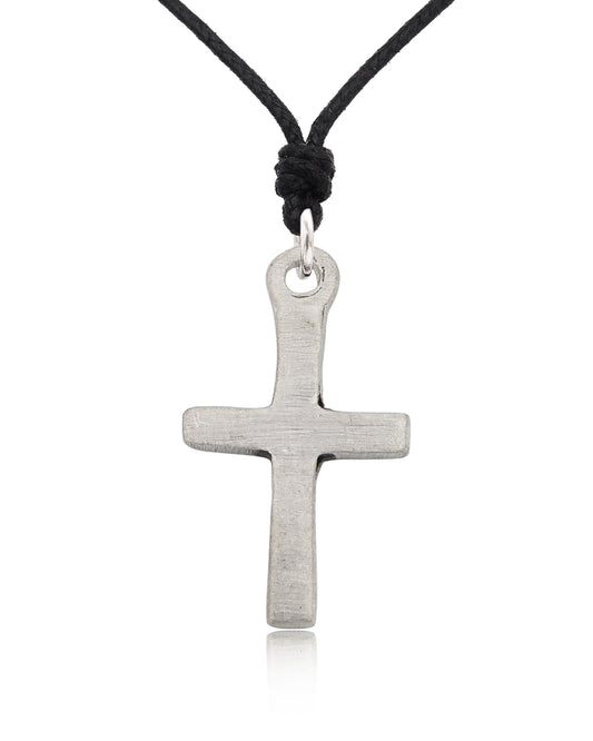 New Lovely Christian Cross Silver Pewter Necklace Pendant Jewelry