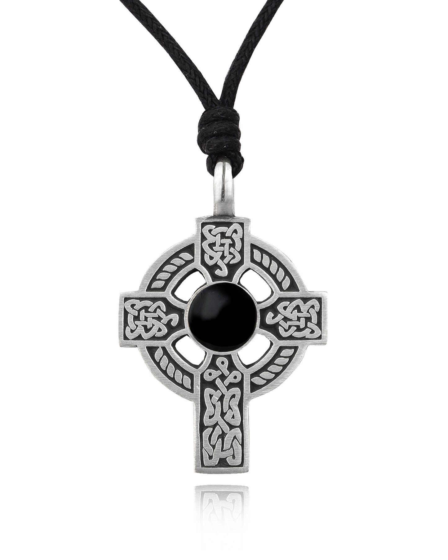 Celtic Cross Silver Pewter Charm Necklace Pendant Jewelry