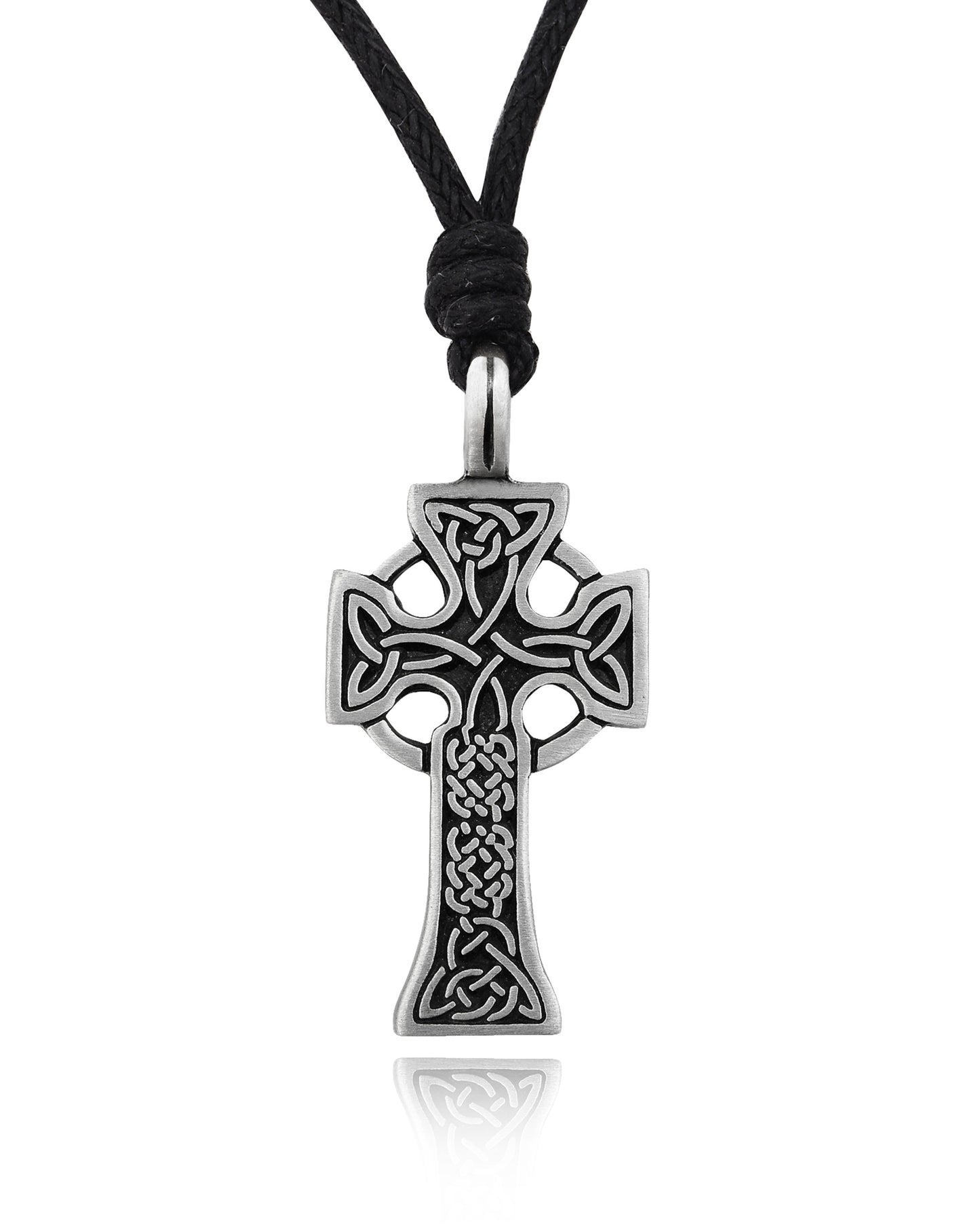 Celtic Cross Silver Pewter Charm Necklace Pendant Jewelry