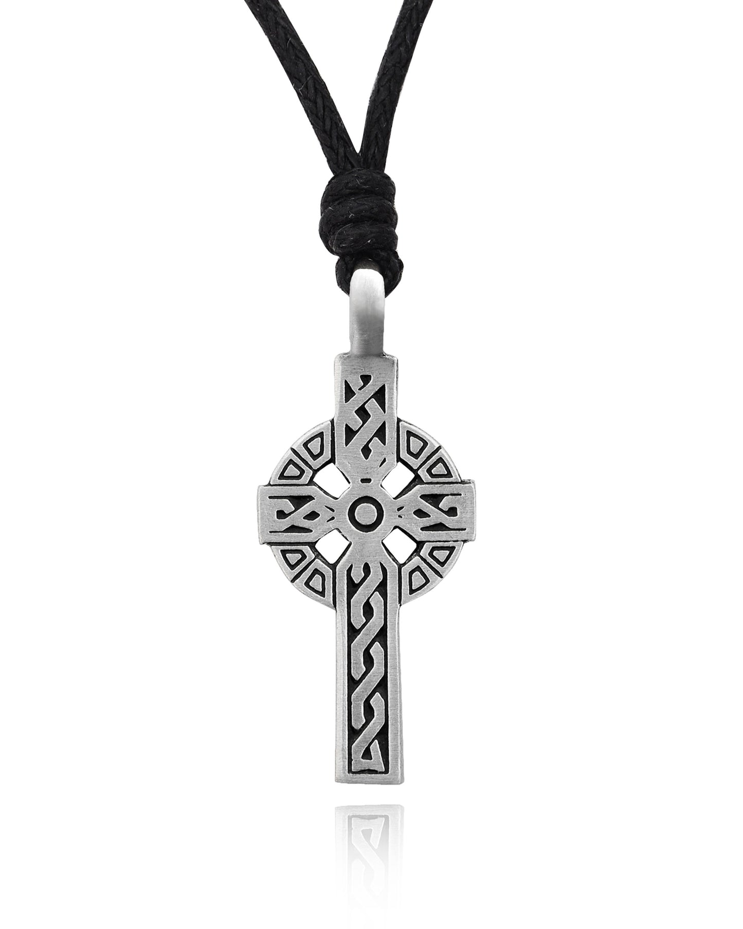 Celtic Cross Silver Pewter Charm Necklace Pendant Jewelry