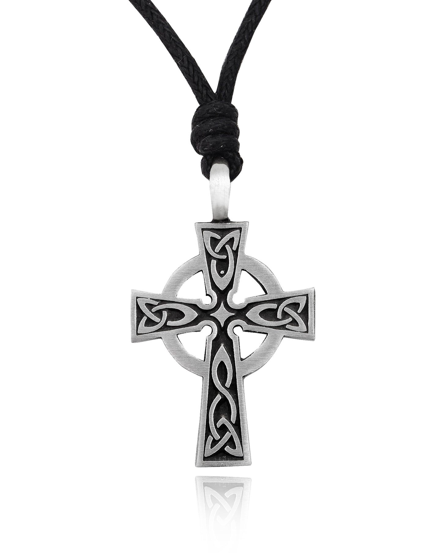 Celtic Cross Silver Pewter Charm Necklace Pendant Jewelry