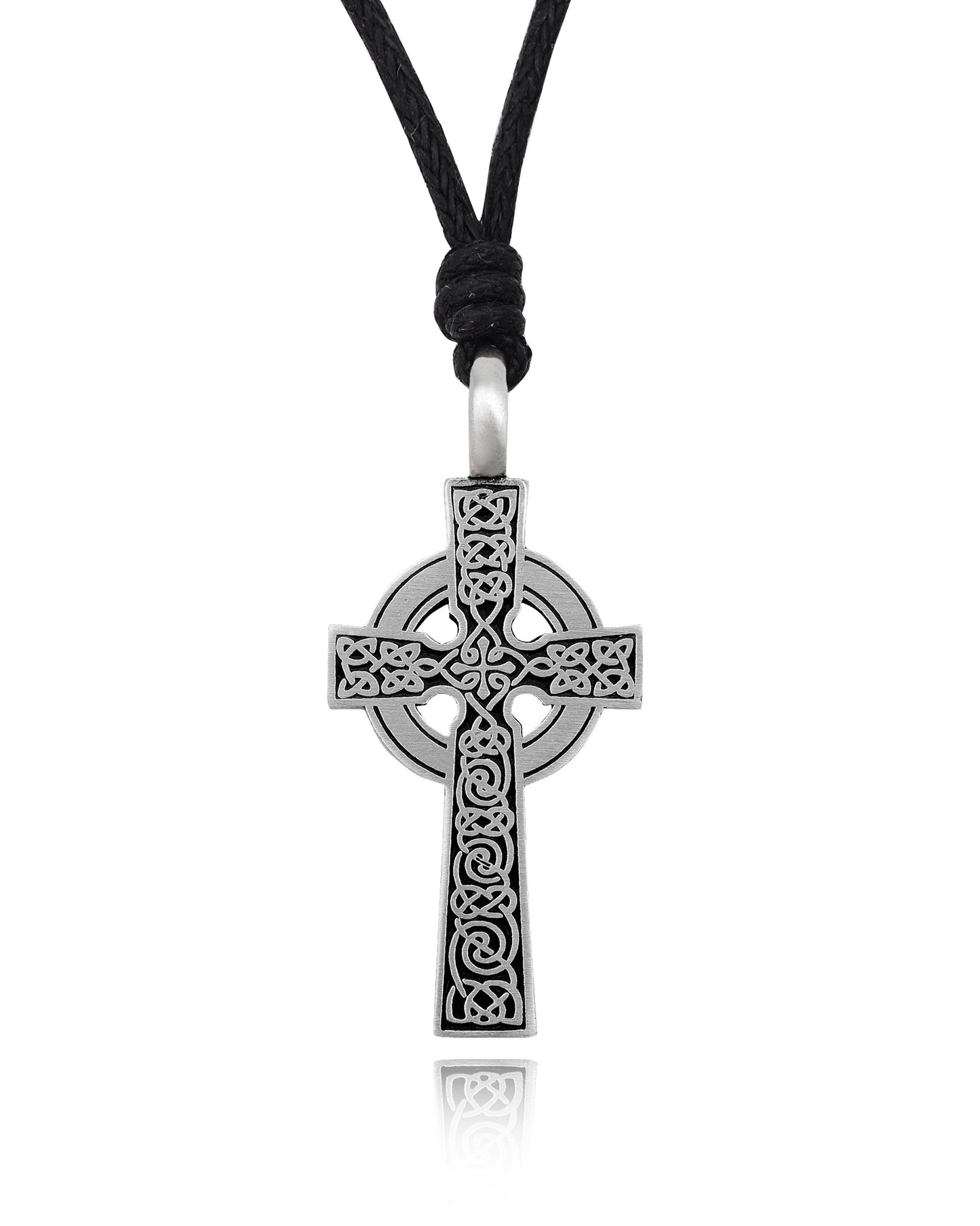 Celtic Cross Silver Pewter Charm Necklace Pendant Jewelry