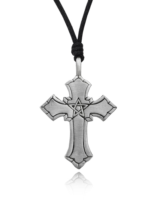 Casual Celtic Cross Silver Pewter Charm Necklace Pendant Jewelry