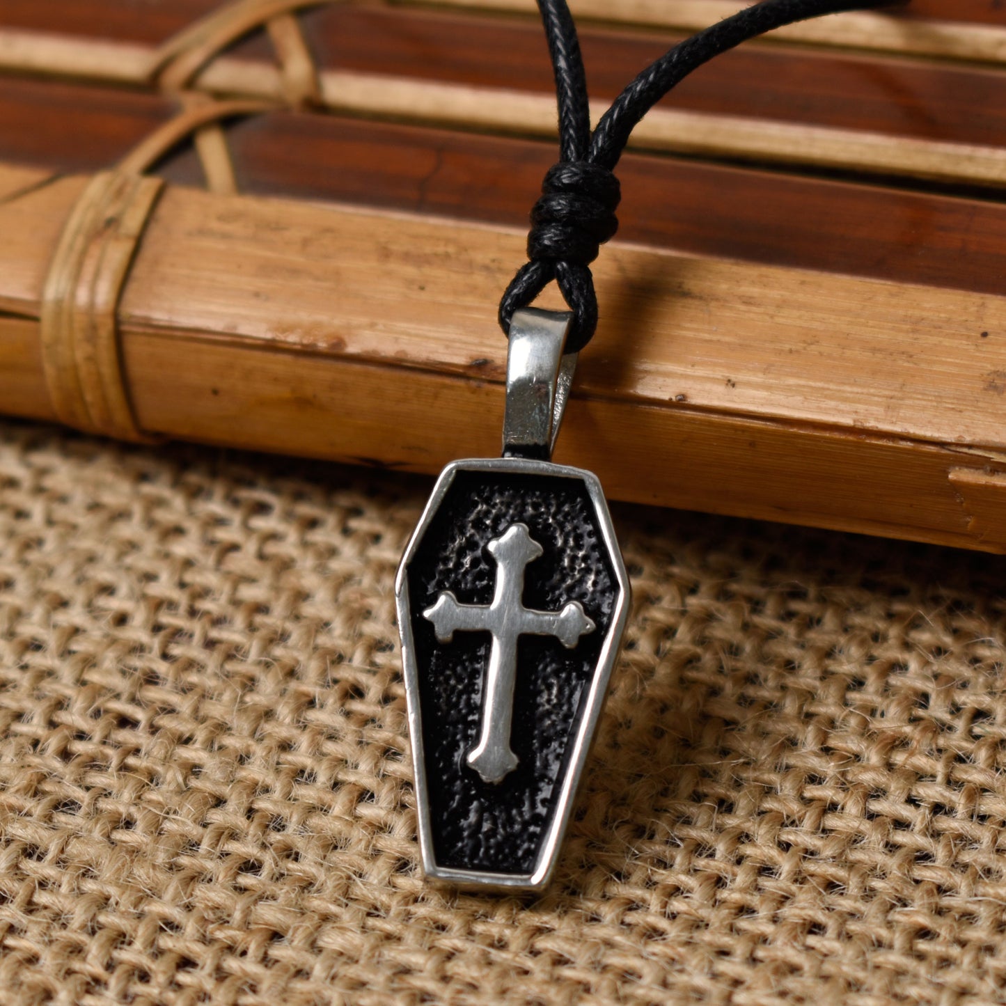 Christian Cross Casket Tomb Silver Pewter Gold Brass Necklace Pendant Jewelry