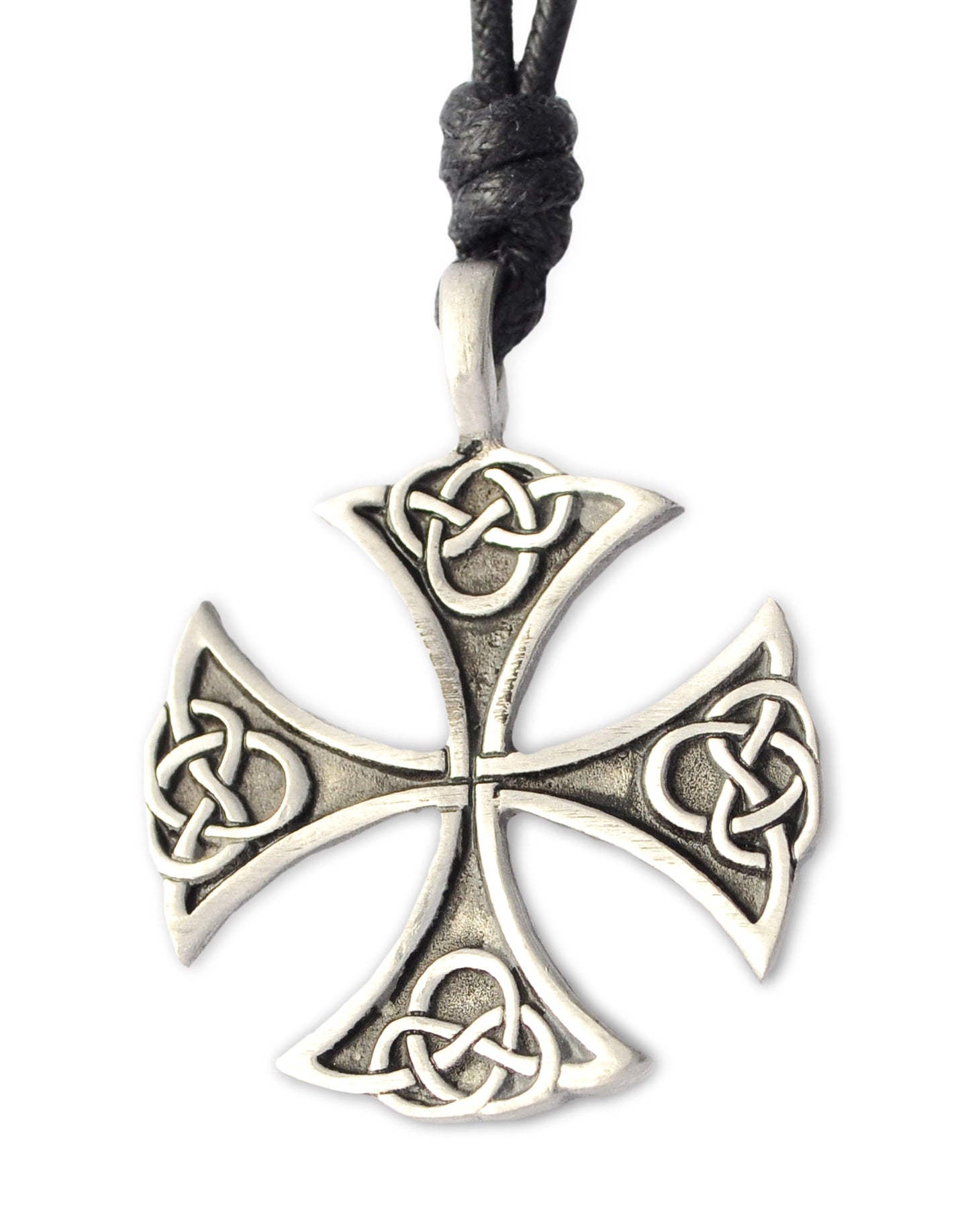 Celtic German Cross Silver Pewter Gold Brass Charm Necklace Pendant Jewelry