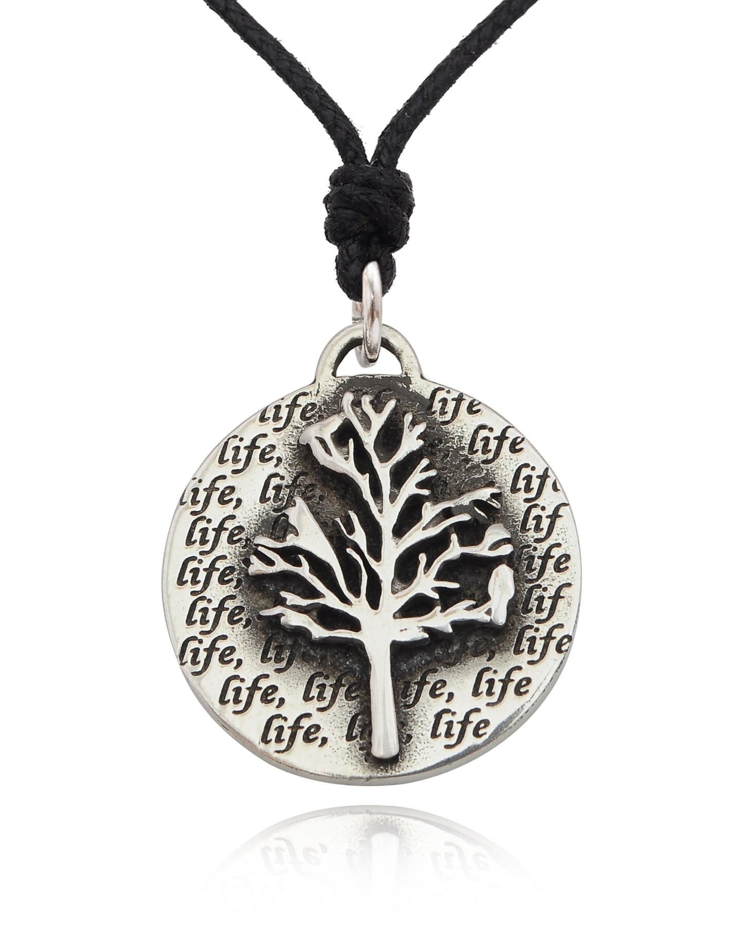 Tree Of Life Silver Pewter Charm Necklace Pendant Jewelry