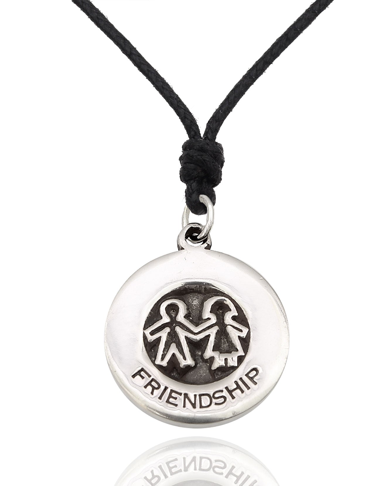 Friendship Best Friends Silver Pewter Necklace Pendant Jewelry