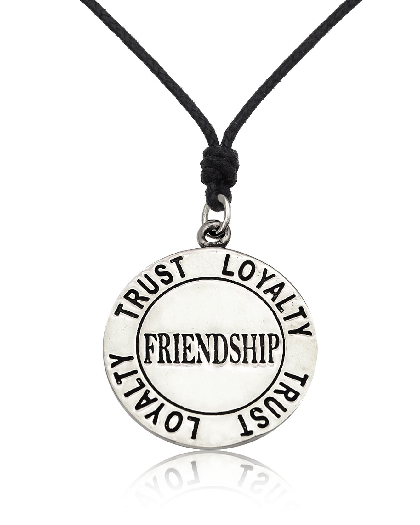 Friendship Best Friends Silver Pewter Necklace Pendant Jewelry