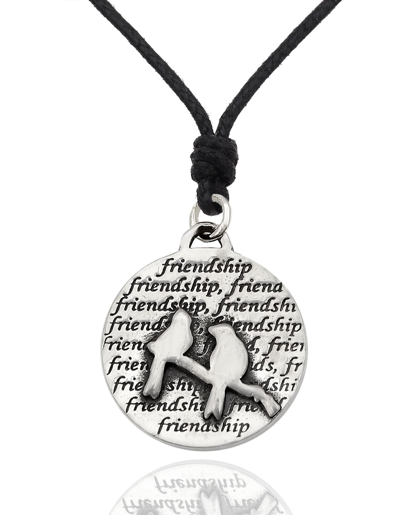 Friendship Best Friends Silver Pewter Necklace Pendant Jewelry