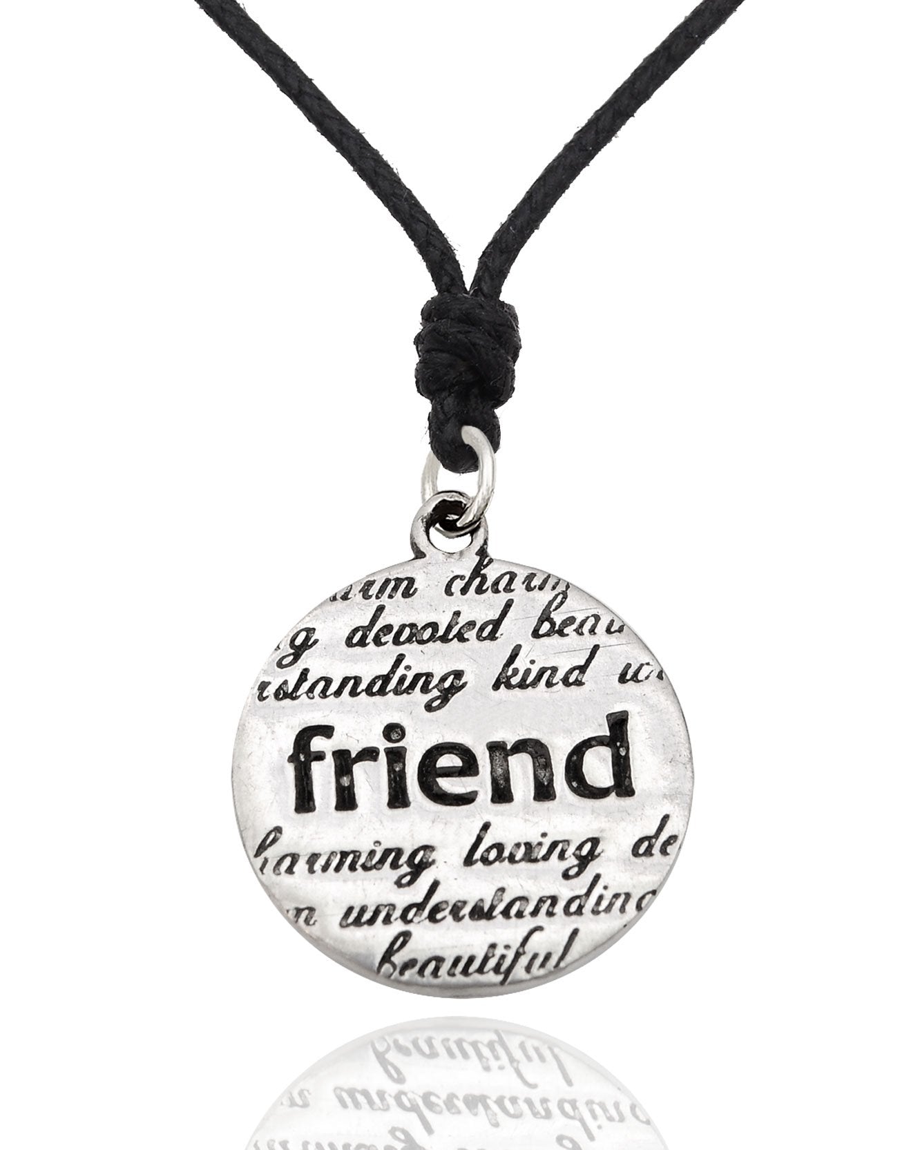 Friendship Best Friends Silver Pewter Necklace Pendant Jewelry