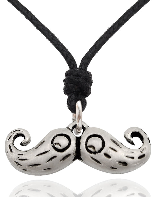 Cute Moustache Silver Pewter Gold Brass Charm Necklace Pendant Jewelry