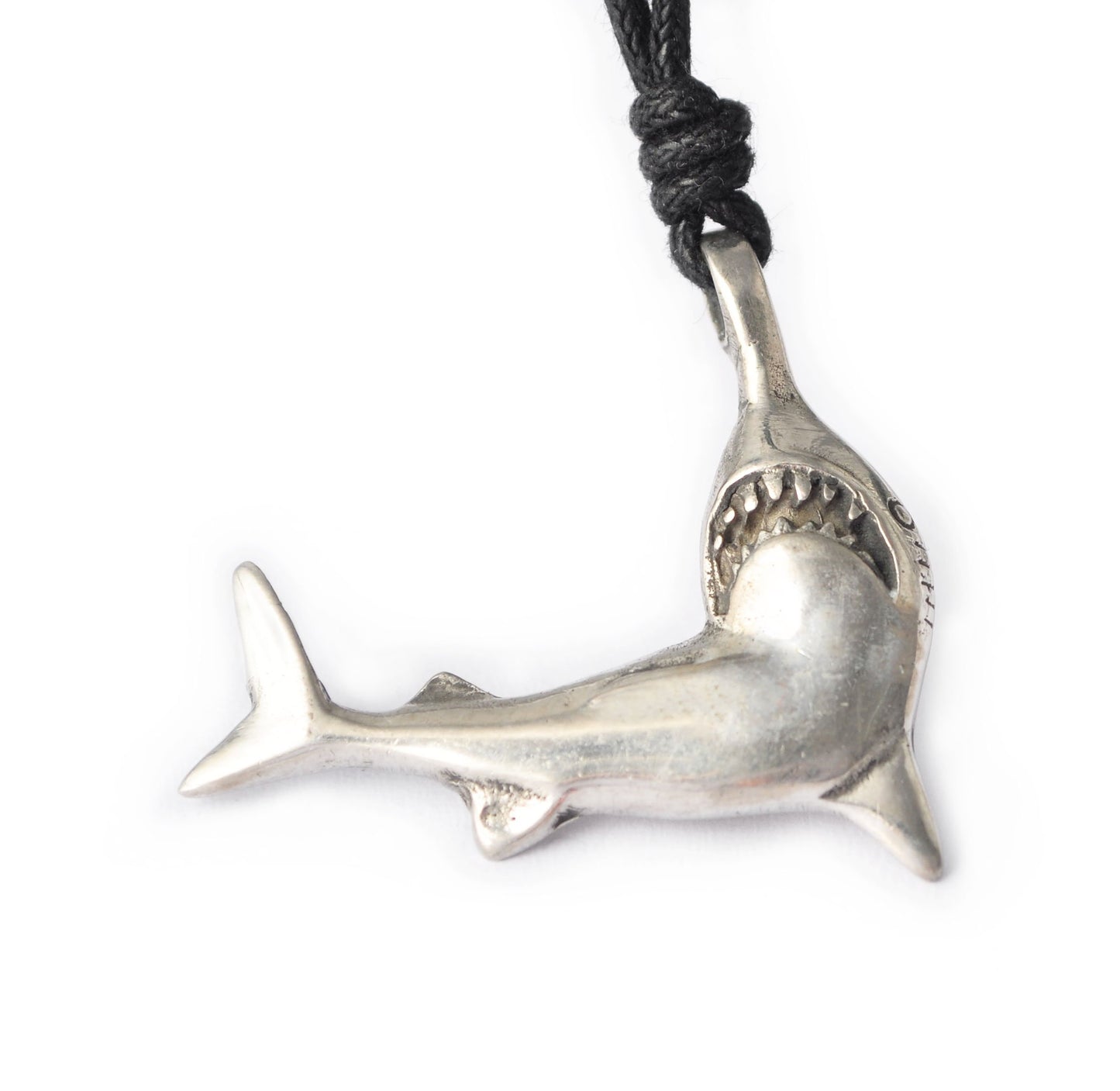 New Shark Silver Pewter Charm Necklace Pendant Jewelry