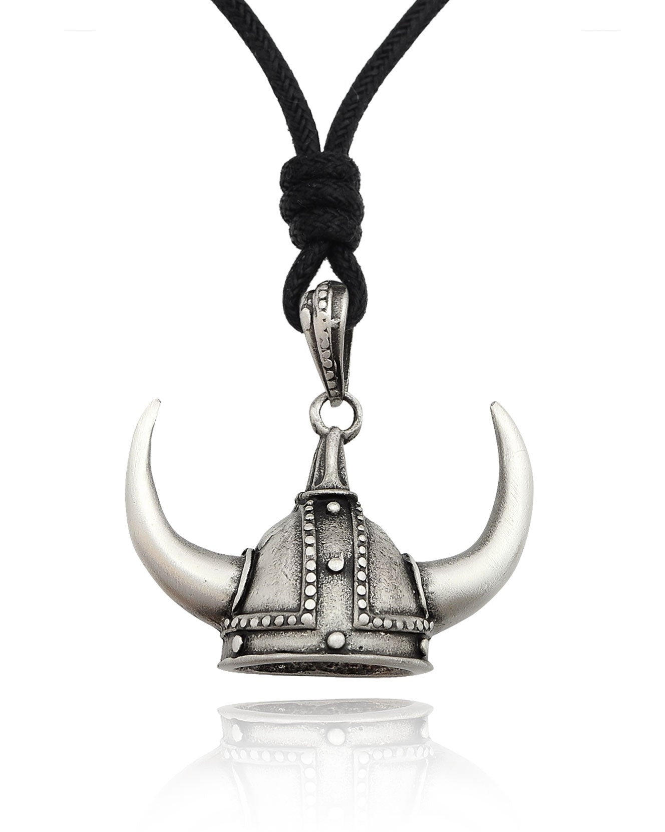 Viking Helmet Norway Sterling Silver Pewter Brass Charm Necklace Pendant Jewelry