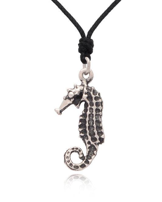 Sea Horse Handmade 92.5 Sterling Silver Pewter Brass Necklace Pendant Jewelry