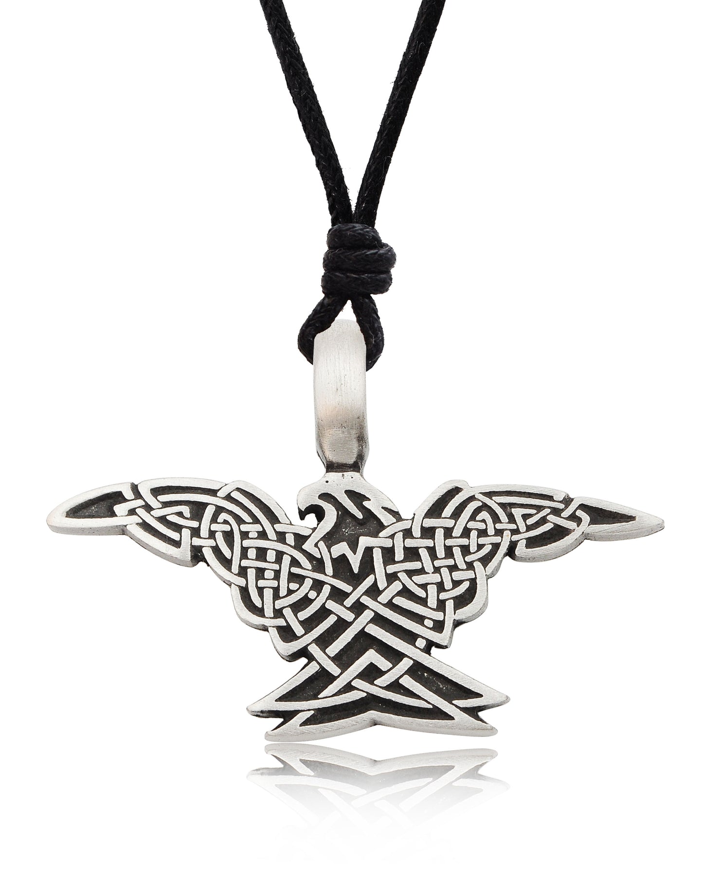 Celtic Phoenix Silver Pewter Charm Necklace Pendant Jewelry