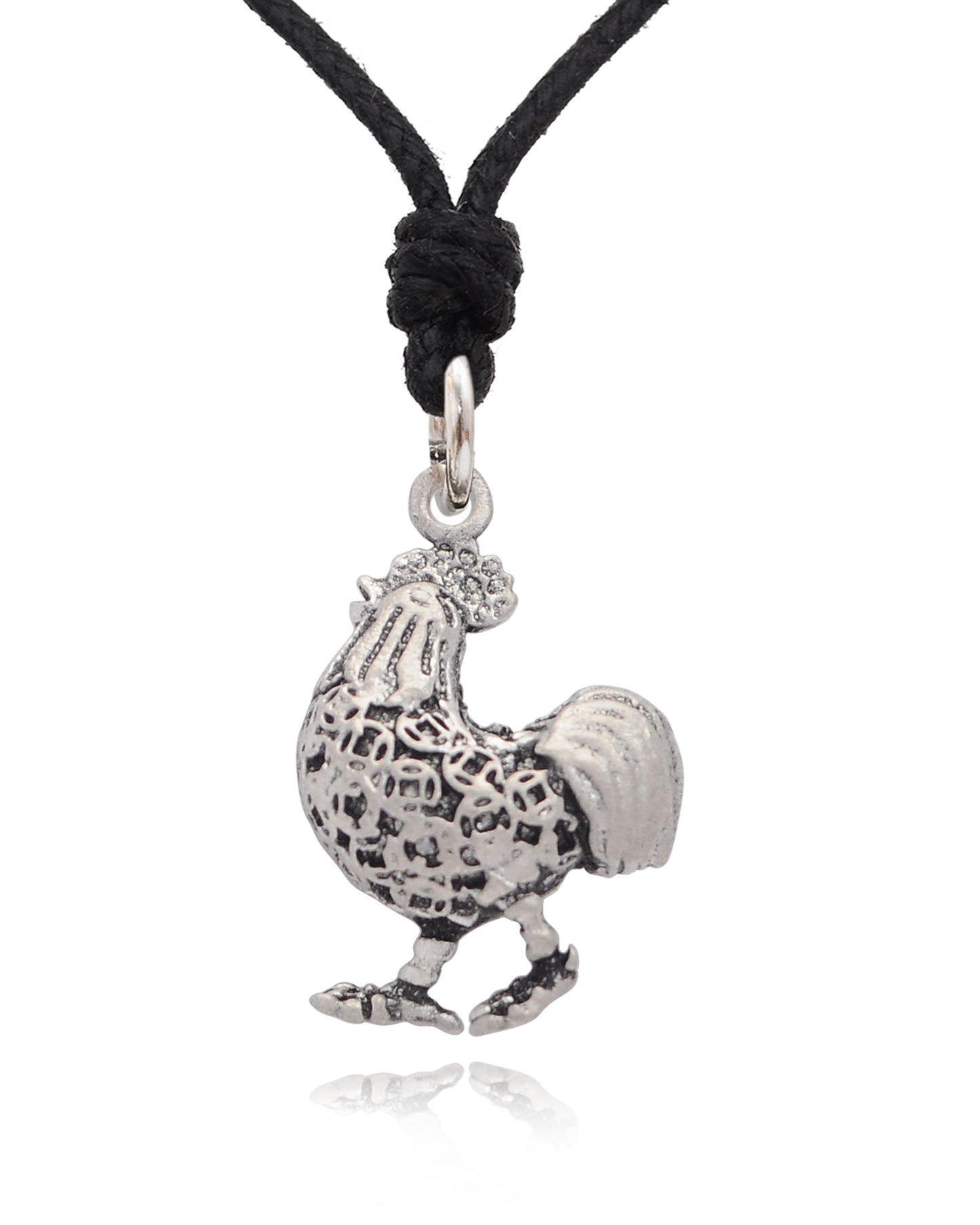 I Ching Coin Rooster Pendant Necklace Jewelry