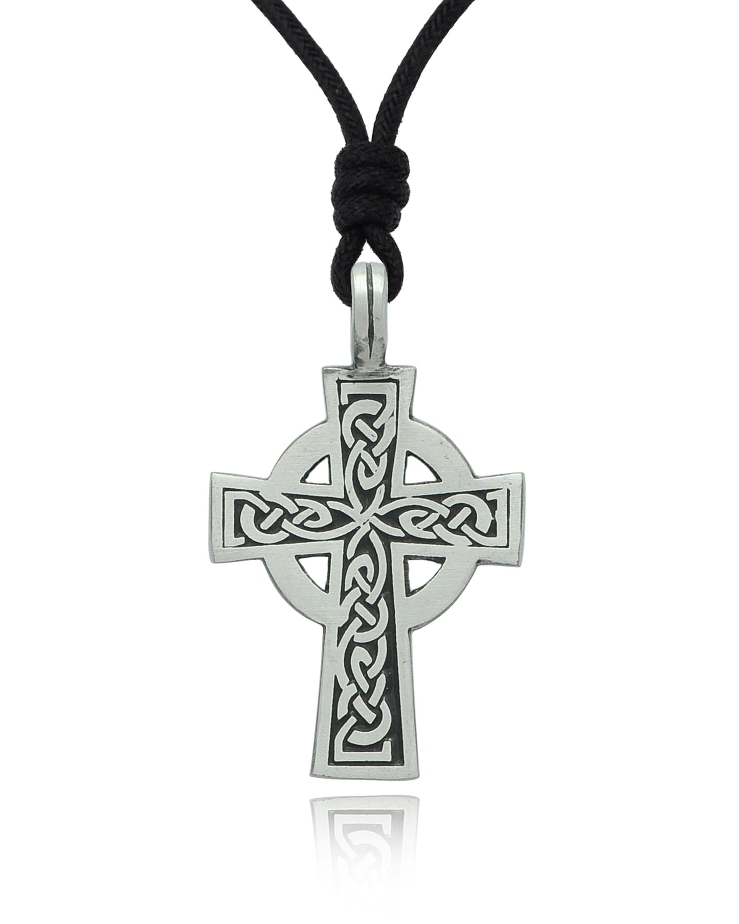 Celtic Cross Silver Pewter Charm Necklace Pendant Jewelry