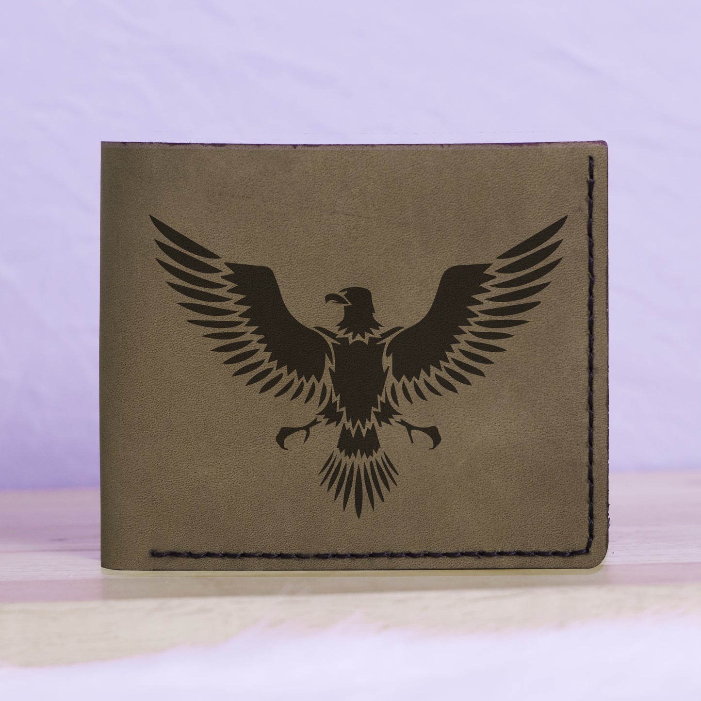 Men's Celtic Phoenix Handmade Genuine Leather Blocking Bifold Wallet MHLT_01_GRN