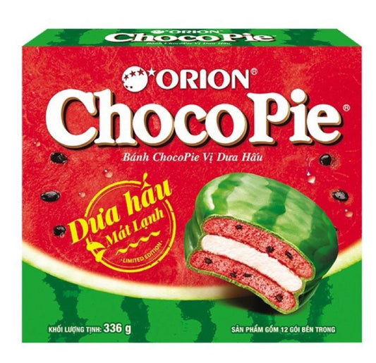 ChocoPie Orion Watermelon Cake 12 Pieces Vietnamese Dessert Dua Hau