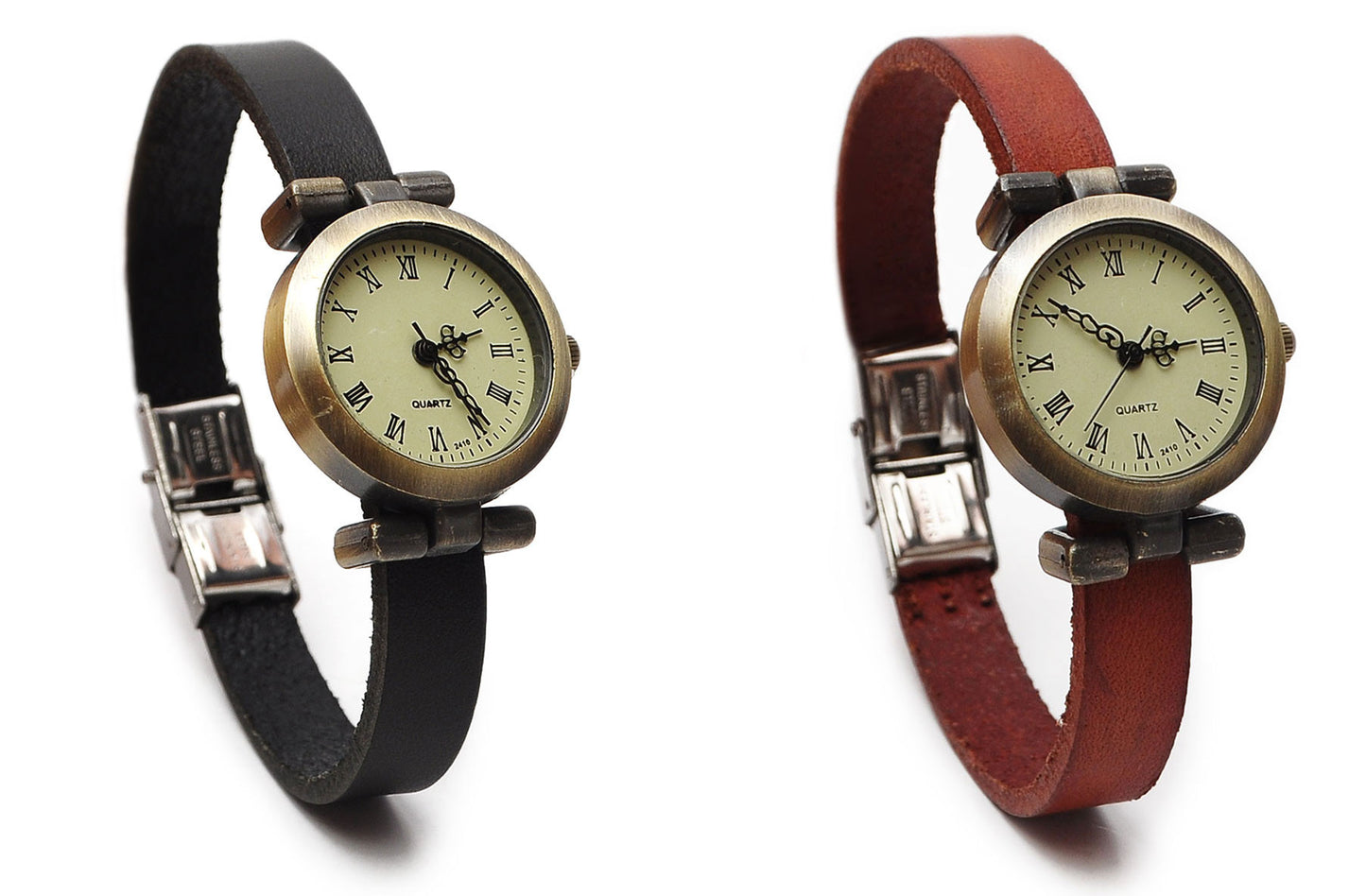New Women Original Vintage Fashion Bracelet Real Leather Quartz Wrist Watch