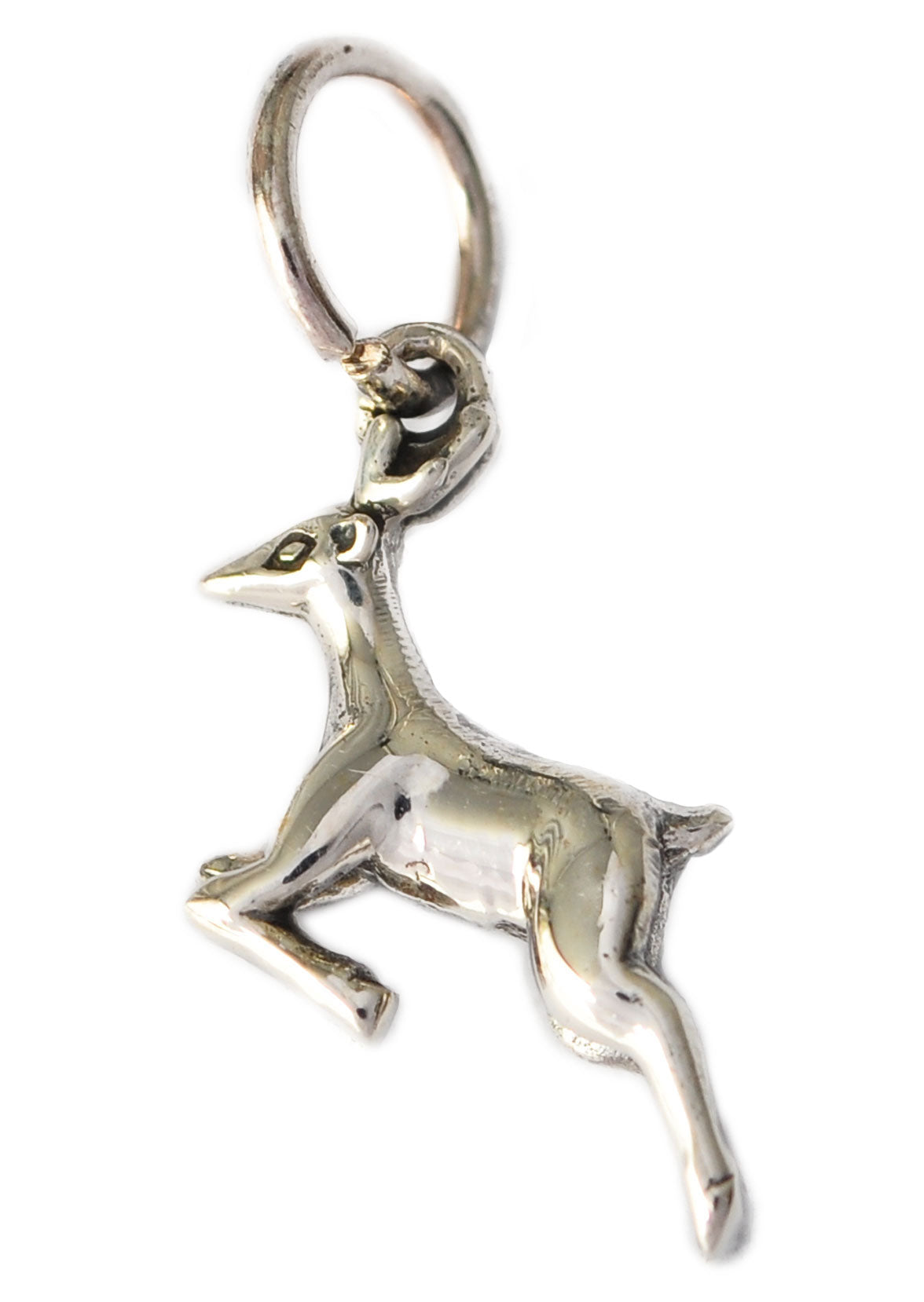 Deer 92.5 Sterling Silver Gold Brass Charm Necklace Pendant Jewelry