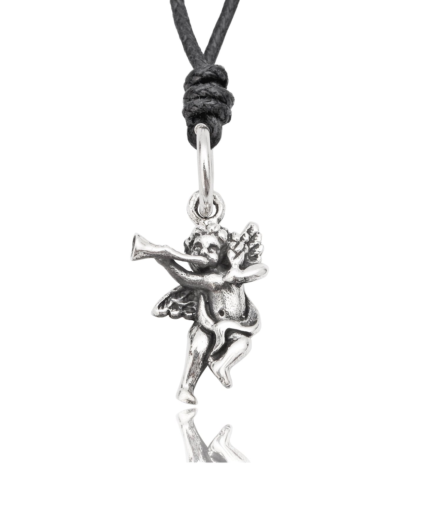 Unique Cupid Cherub 92.5 Sterling-silver Gold Brass Charm Necklace Pendant Jewelry