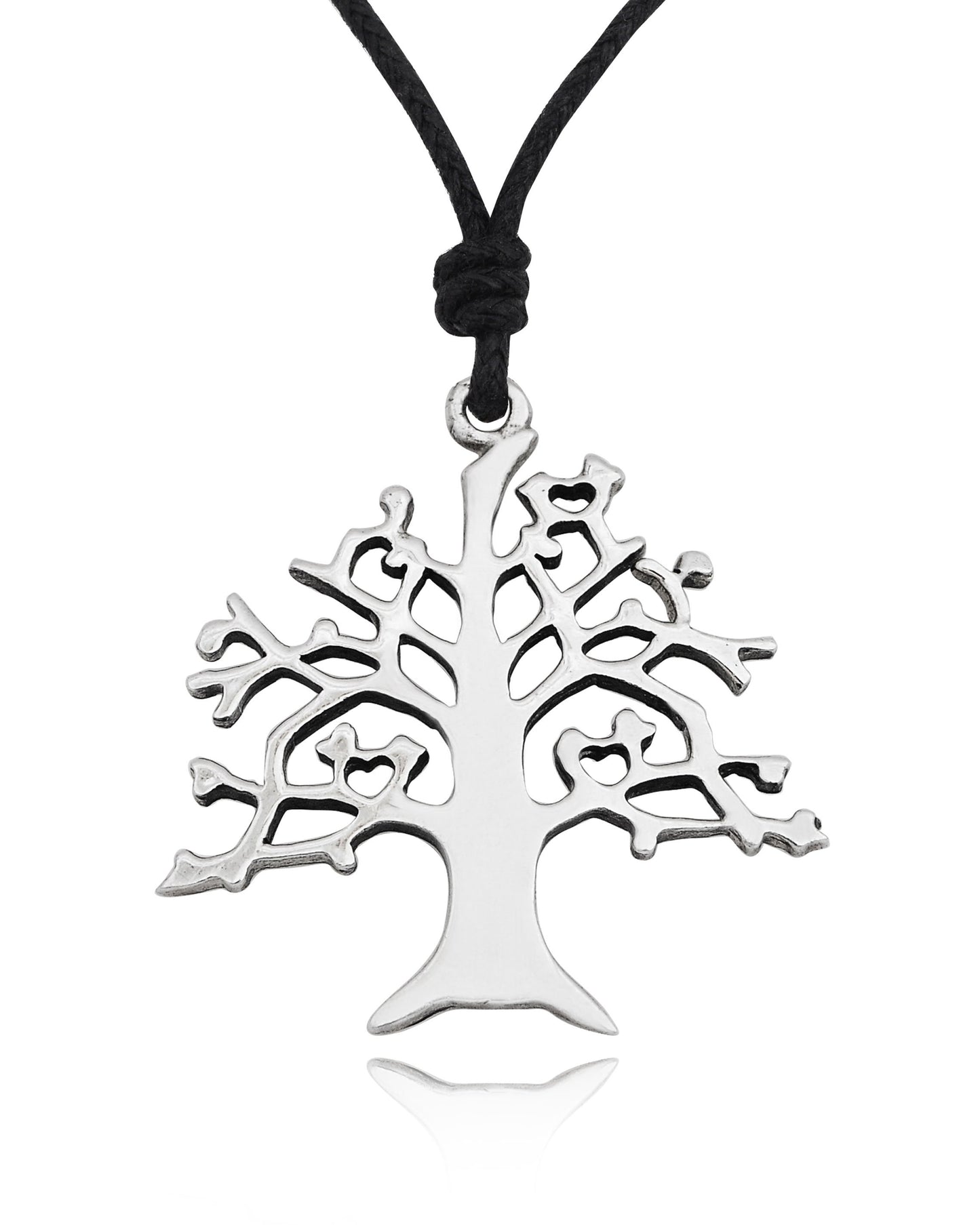 Oak Tree 92.5 Sterling Silver Gold Brass Charm Necklace Pendant Jewelry