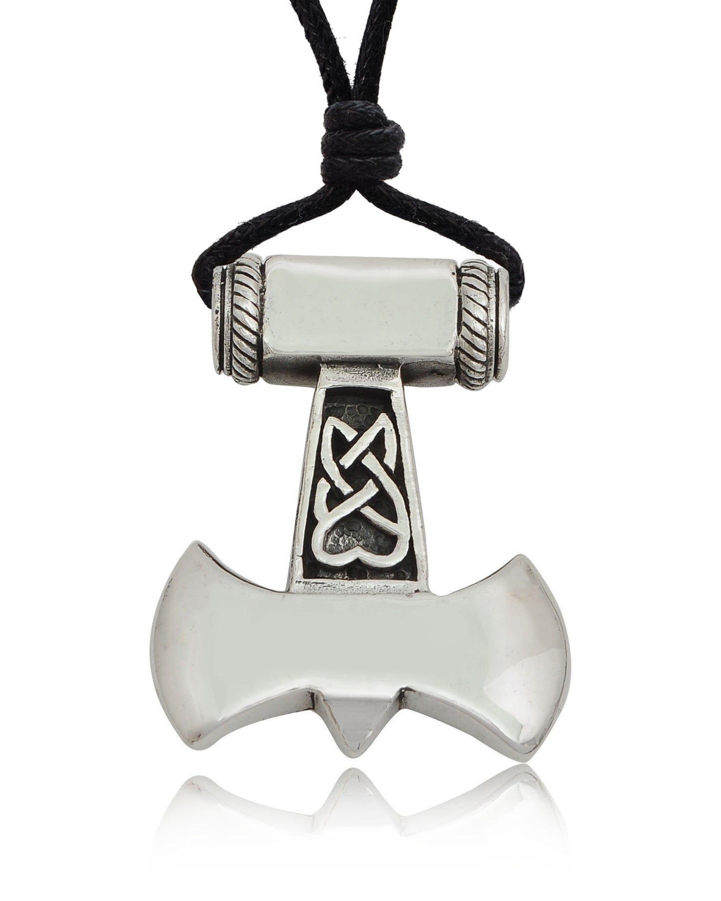 God's Hammer Mjolnir 92.5 Sterling Silver Brass Necklace Pendant Jewelry