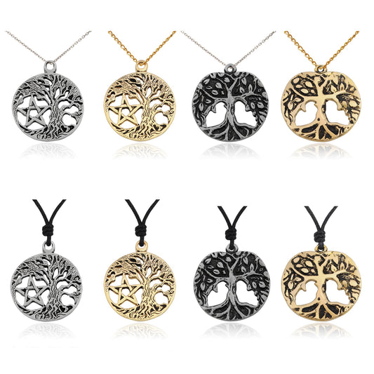 Tree Of Life Silver Pewter Gold Brass Charm Necklace Pendant Jewelry