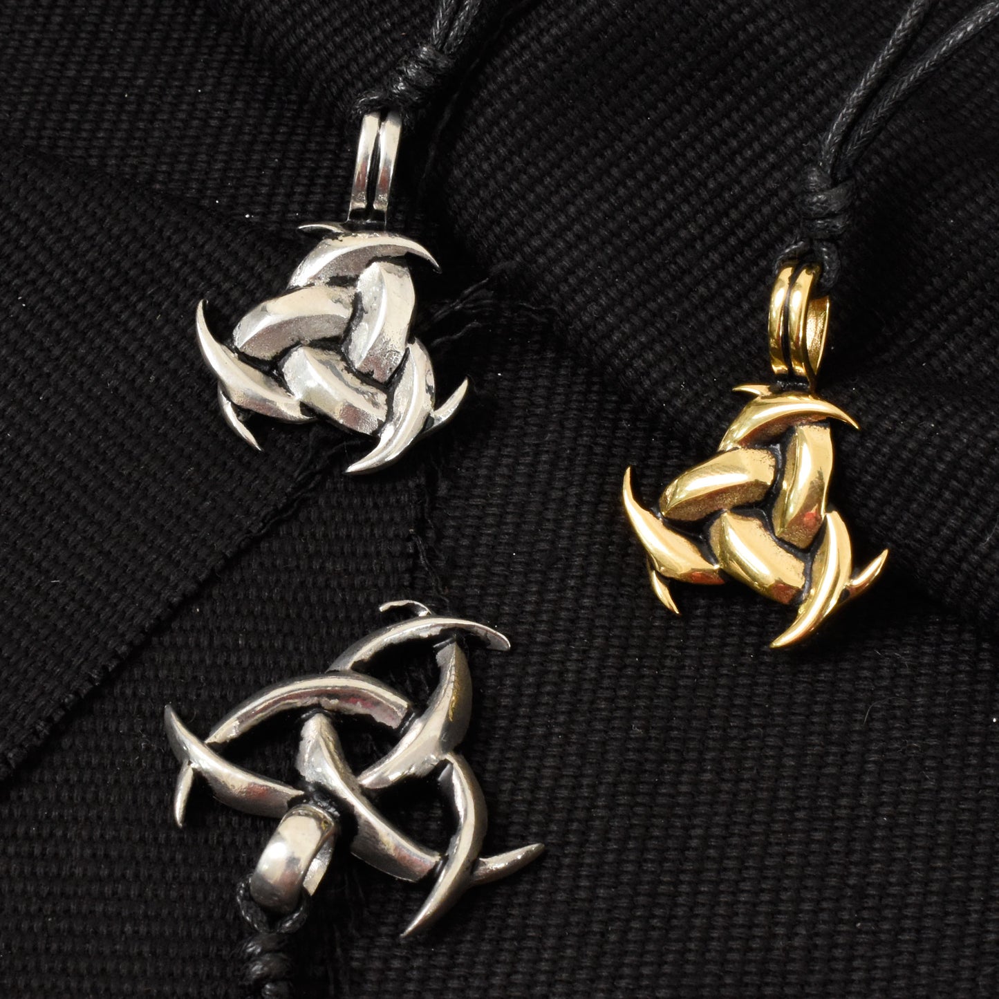 Trilogy Triquetra Silver Pewter Gold Brass Charm Necklace Pendant Jewelry