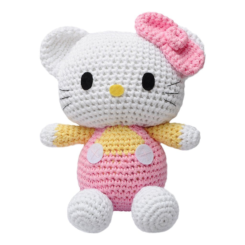 Pink Cute Kitty Handmade Amigurumi Stuffed Toy Knit Crochet Doll VAC