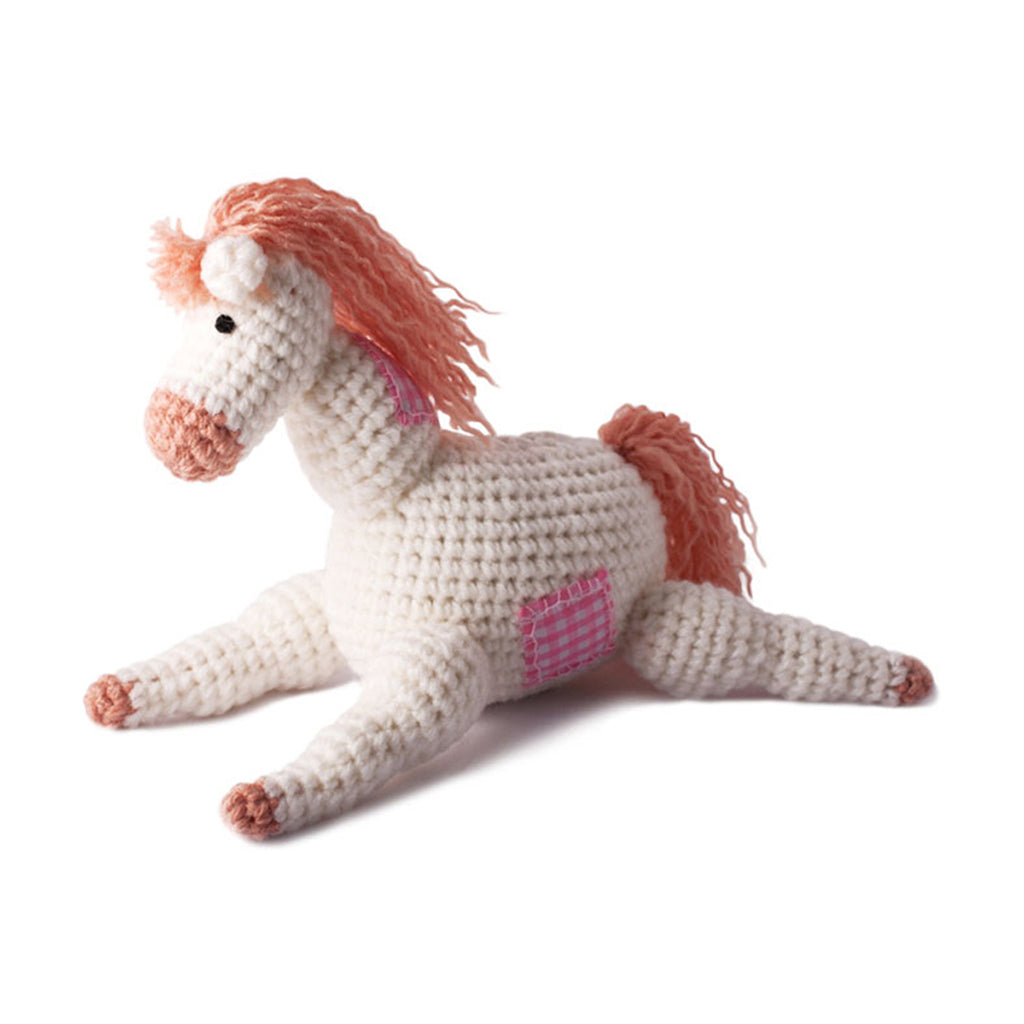 White Horse Handmade Amigurumi Stuffed Toy Knit Crochet Doll VAC