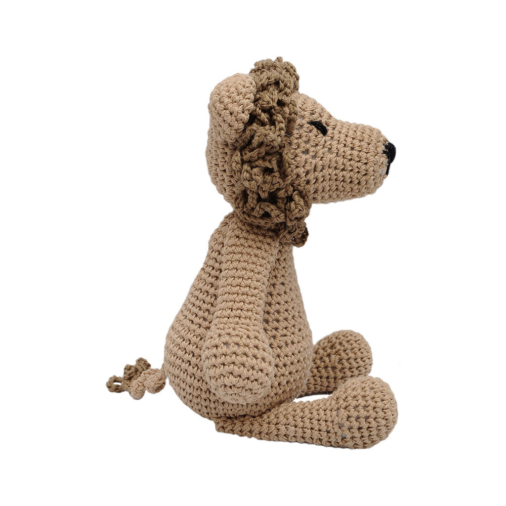 Brown Lion Handmade Amigurumi Stuffed Toy Knit Crochet Doll VAC