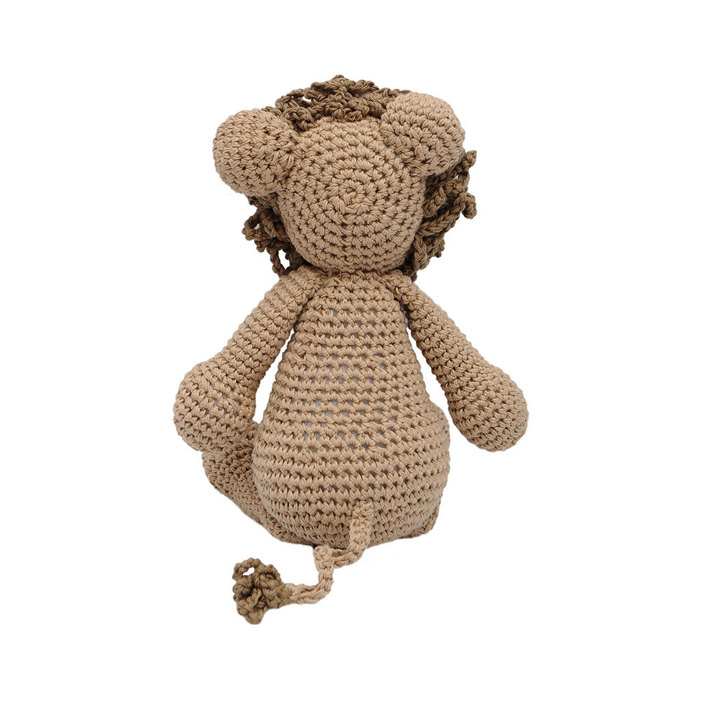 Brown Lion Handmade Amigurumi Stuffed Toy Knit Crochet Doll VAC